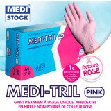 Gants Nitrile non poudrés Medi-Tril Plus - 100 gants Medistock